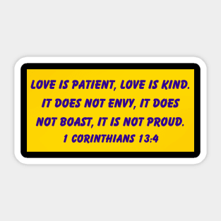 Bible Verse 1 Corinthians 13:4 Sticker